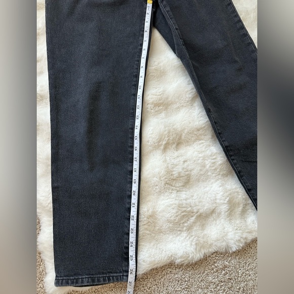 Current/Elliott Pleated Ancle Cropped High Rise Gravity Washed Black Jeans - 28 - Picture 11 of 13